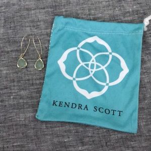 Kendra Scott mint green drop earrings